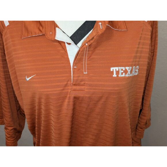 Nike Team Texas Longhorns XL Long Sleeve Performance Polo Shirt - Picture 2 of 5